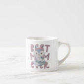 Gray Fox Mama and Cub - Beste Mama je Espressotasse (Rechts)