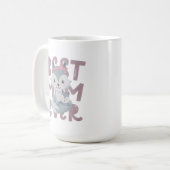 Gray Fox Mama and Cub - Beste Mama je Kaffeetasse (Vorderseite Links)