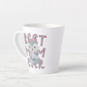 Gray Fox Mama and Cub - Beste Mama je Milchtasse (Linke Ecke)