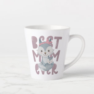 Gray Fox Mama and Cub - Beste Mama je Milchtasse