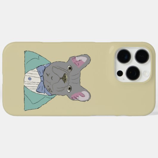 Gray French Bulldog Case-Mate iPhone Hülle (Rückseite (Horizontal))