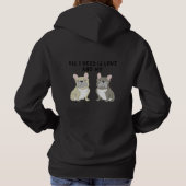 Gray French Bulldog Hoodie (Rückseite)