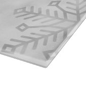 Gray Frosty Snowflake Art Glass Cutting Board Schneidebrett (Ecke)