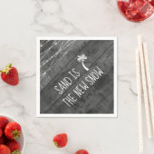 Gray Fun #Tropical Holidays Sand ist der neue Schn Serviette (Beispiel)