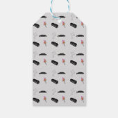 Gray funeral business pattern geschenkanhänger (Rückseite)