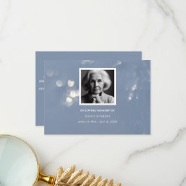 Gray Funeral Memorial From Family Thank you Card  Dankeskarte