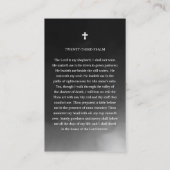Gray Funeral Memorial Prayer Photo Card Visitenkarte (Rückseite)