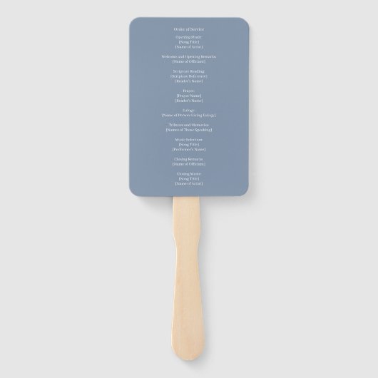 Gray Funeral Memorial Program Fächer (Rückseite)