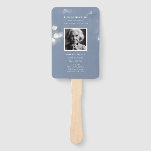 Gray Funeral Memorial Program Fächer (Vorderseite)