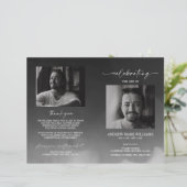 Gray Funeral Order of Service Folded Program (Stehend Vorderseite)