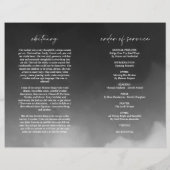 Gray Funeral Order of Service Folded Program (Rückseite)