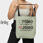 Gray Funny FOMO JOMO Karo the box Introvertieren Tasche