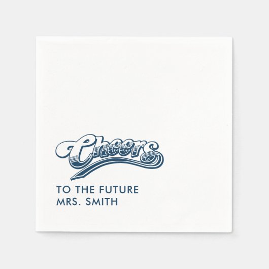 Gray Future Mrs. Modern Brautparty Serviette (Vorderseite)
