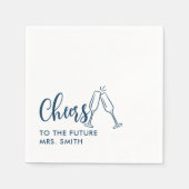 Gray Future Mrs. Modern Brautparty Serviette (Vorderseite)