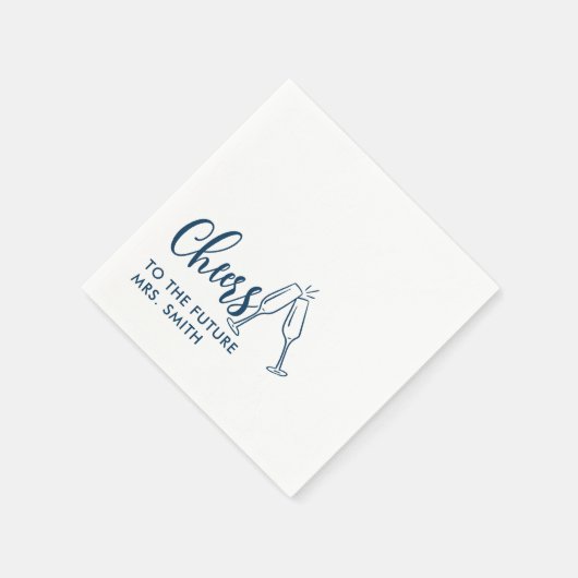 Gray Future Mrs. Modern Brautparty Serviette (Ecke)