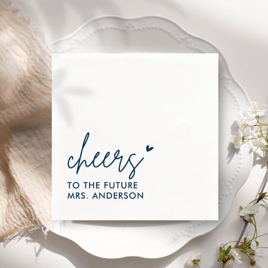 Gray Future Mrs. Modern Brautparty Serviette