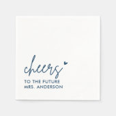 Gray Future Mrs. Modern Brautparty Serviette (Vorderseite)