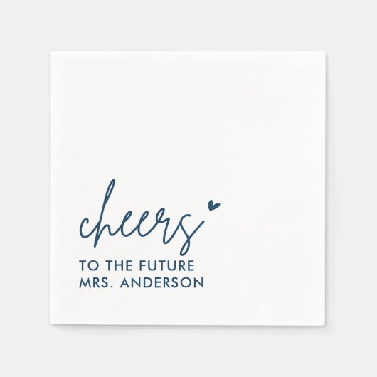 Gray Future Mrs. Modern Brautparty Serviette (Vorderseite)