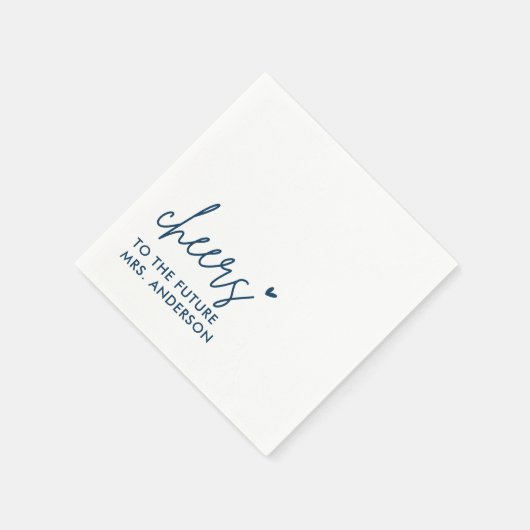 Gray Future Mrs. Modern Brautparty Serviette (Ecke)