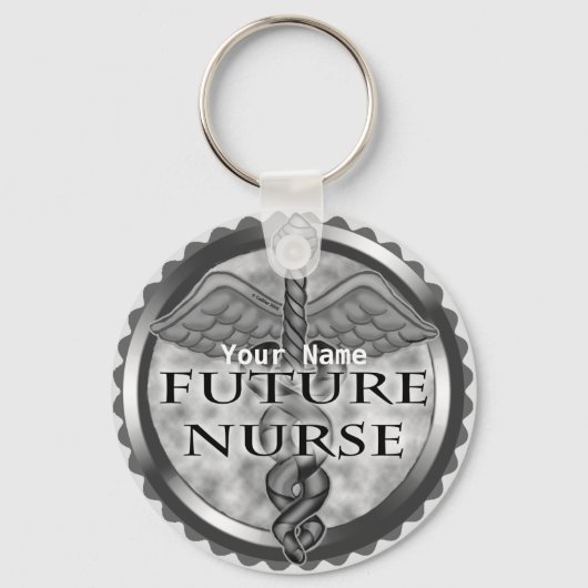 Gray Future Nurse Schlüsselanhänger (Vorderseite)