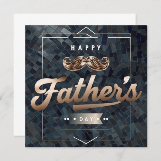 Gray Futuristic Vatertag Card Einladung (Vorne/Hinten)