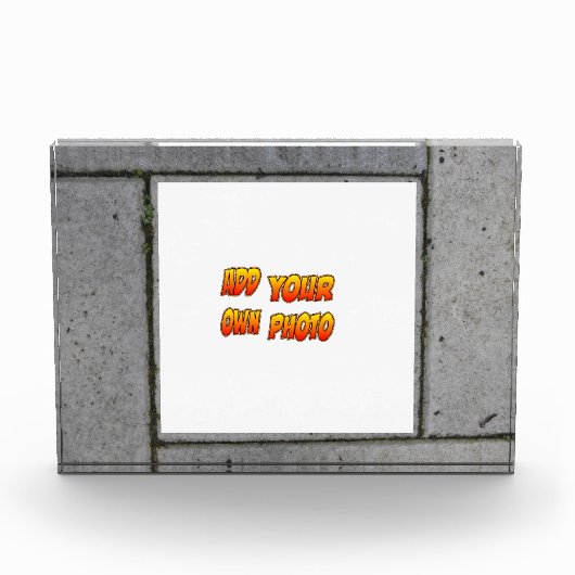 Gray Garden Tiles Image Cust. Fotoblock (Vorderseite)