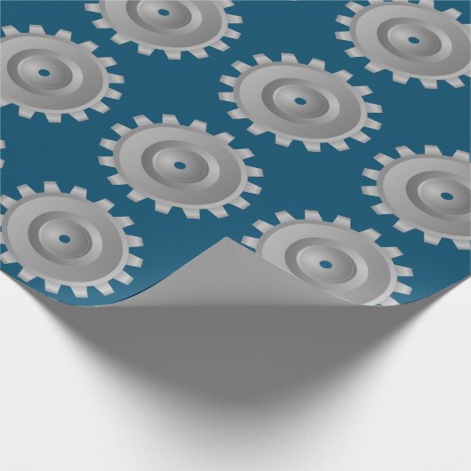 Gray Gear Geschenkpapier (Ecke)