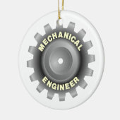 Gray Gear Keramik Ornament (Links)