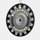 Gray Gear Keramik Ornament (Links)