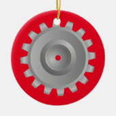 Gray Gear Keramik Ornament (Vorne)