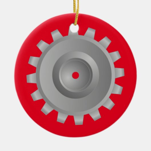 Gray Gear Keramik Ornament (Vorne)