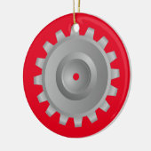 Gray Gear Keramik Ornament (Links)