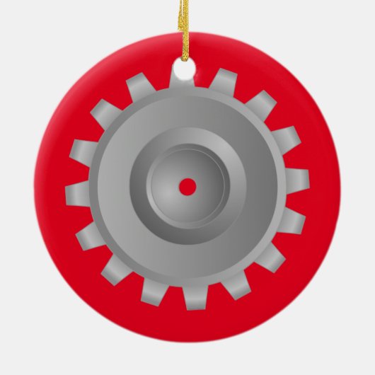 Gray Gear Keramik Ornament (Hinten)