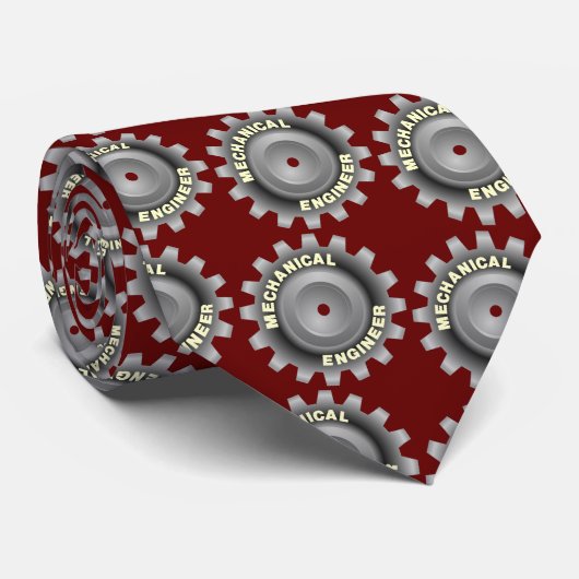 Gray Gear Krawatte (Gerollt)