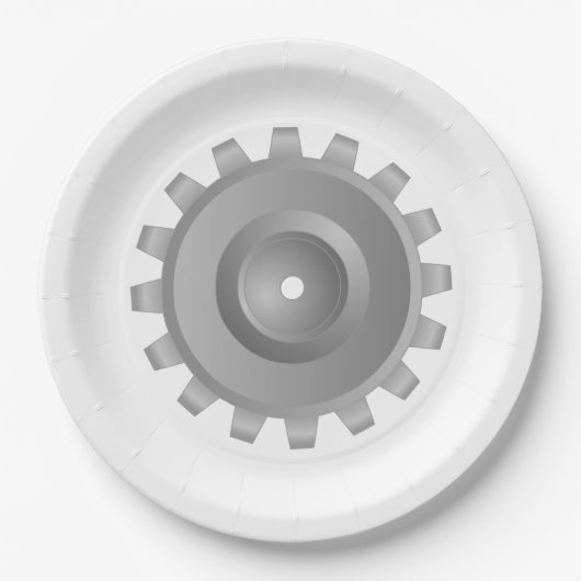 Gray Gear Pappteller (Vorderseite)