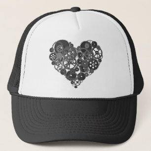 Gray Gears Heart Truckerkappe