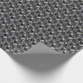 Gray Gemstone Geschenkpapier (Ecke)