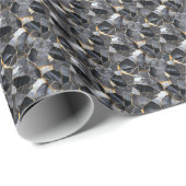 Gray Gemstone Geschenkpapier (Rolleneckpunkt)