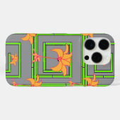 Gray Geo Floral Case-Mate iPhone Hülle (Rückseite (Horizontal))