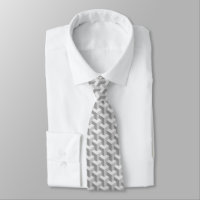 Gray Geometric 3D Look Muster Moderne Neck Tie