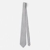 Gray Geometric 3D Look Muster Moderne Neck Tie Krawatte (Vorderseite)