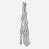 Gray Geometric 3D Look Muster Moderne Neck Tie Krawatte (Rückseite)
