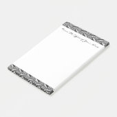 Gray Geometric Abstrakt Aztec Tribal Print Pattern Post-it Klebezettel (angewinkelt)