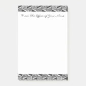 Gray Geometric Abstrakt Aztec Tribal Print Pattern Post-it Klebezettel (Vorderseite)