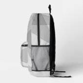 Gray Geometric Bedruckter Rucksack (Rechts)