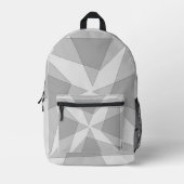 Gray Geometric Bedruckter Rucksack (Vorderseite)