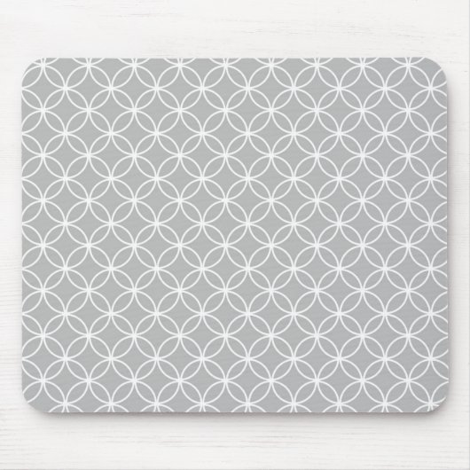 Gray Geometric Circles Mousepad (Vorne)