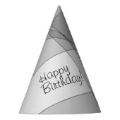 Gray Geometric Custom Partyhütchen (Vorderseite)