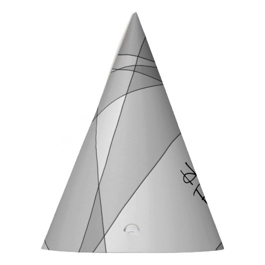 Gray Geometric Custom Partyhütchen (Links)