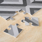 Gray Geometric Diamond Muster Frustration Puzzle (Seite)